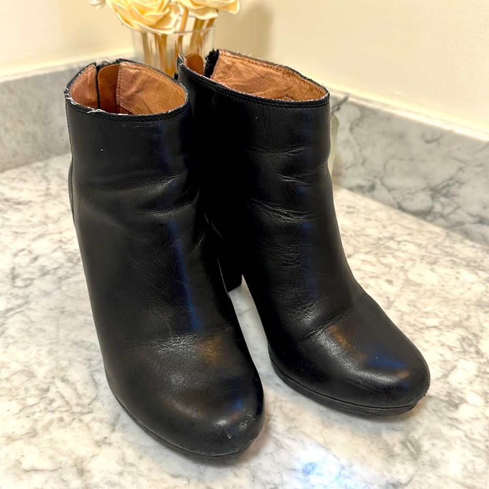 MADEWELL 9 Pauline Leather Ankle Boots Black E0276 Women's Booties Shoes